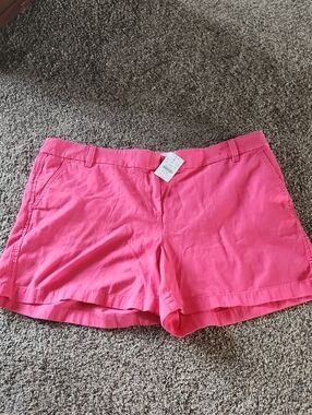 J Crew Women's Pink Cotton Casual Shorts
